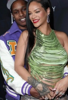 ASAP Rocky with his partner Rihanna 
